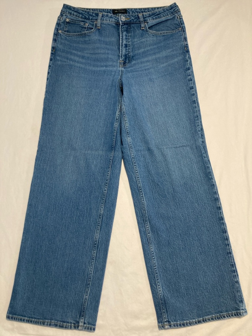 Free Assembly Classic Wide-Leg Women’s Jeans - Blue Size 14 (Item No. R17)